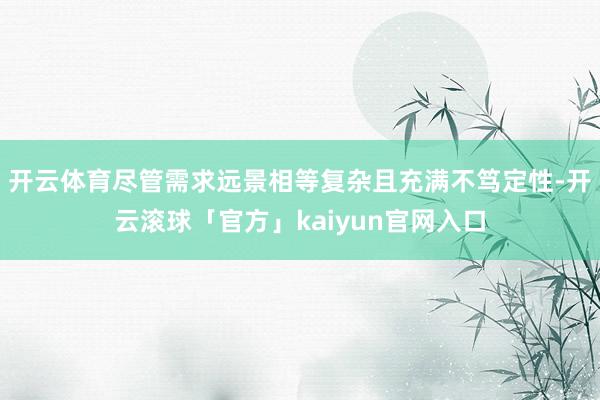开云体育尽管需求远景相等复杂且充满不笃定性-开云滚球「官方」kaiyun官网入口