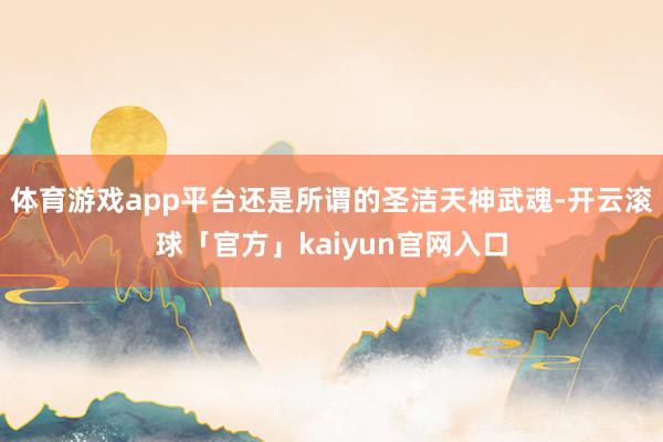 体育游戏app平台还是所谓的圣洁天神武魂-开云滚球「官方」kaiyun官网入口